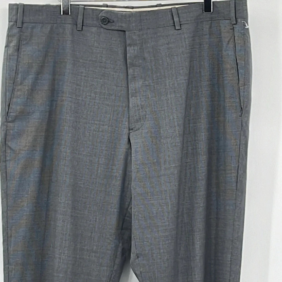 JB Britches Torino Pants in Grey Flat Front Wool Blend Unhemmed - NWOT -Size 38R - Picture 2 of 7